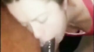 Interracial Amateur Blowjob with a BBC