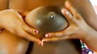 Ebony Lactating Cam Girl at a Party