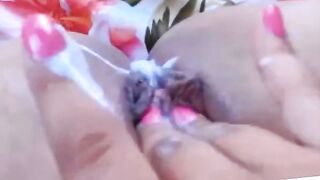 Busty Amateur Squirter Pleasures Herself