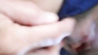 Hairy pussy girl gets fucked and filled with cum Hoe 2