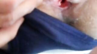 Hairy pussy girl gets fucked and filled with cum Hoe 2
