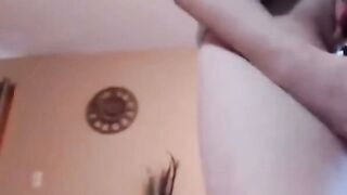 Redhead Teen Plays with Glass Dildo on Webcam