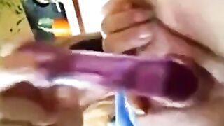 Creamy Pussy Orgasm with a Sex Toy