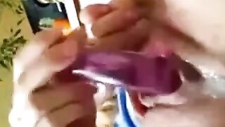 Creamy Pussy Orgasm with a Sex Toy