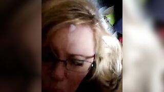 Tattooed Amateur MILF Blowjob and Facial