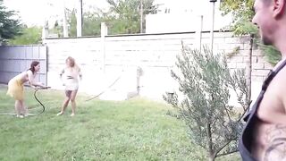 Sharing the gardener's penis with my friend