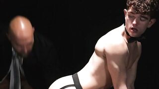 Master Aries lets me out of the cage and fucks me