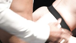 Master Aries lets me out of the cage and fucks me