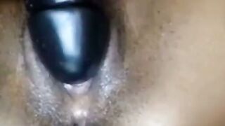 Slim Ebony Demon Masturbates on Webcam