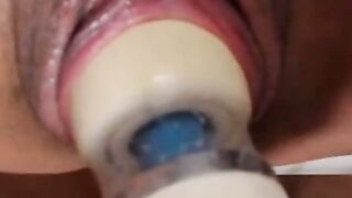 Latina Amateur Fucks Her Hitachi on Webcam