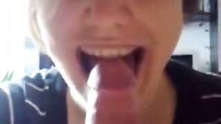 Cute Amateur Gives POV Blowjob at Home