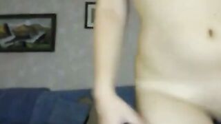 Big-Tit Brunette Teases in Panties on Webcam