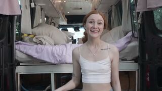 Scarlet Skies naughty redhead smears stepbros hot load all over