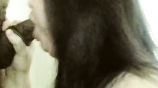 Mature Asian Mom Controls Black Dick in Blowjob Video