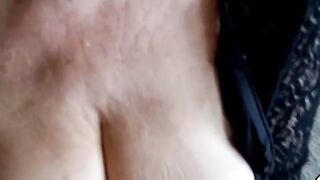 Mature French amateur with big tits gives a great handjob