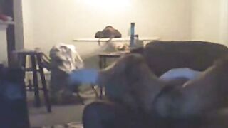 Black Stud Dominates Amateur White Slut on Webcam