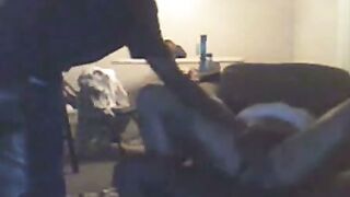 Black Stud Dominates Amateur White Slut on Webcam