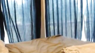 Big-Titted Blonde Shows Off Her Curves on Webcam