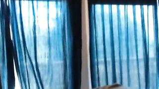 Big-Titted Blonde Shows Off Her Curves on Webcam