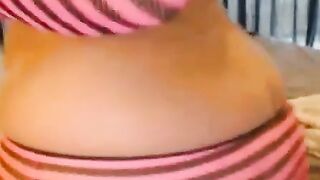 Big-Titted Blonde Shows Off Her Curves on Webcam