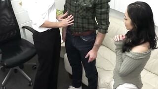 Petite-Asian Coed Shares Dick in Therapy Session - Doctor's Office Roleplay