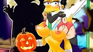 Halloween Themed Group Sex Orgy Featuring Popular Cartoon Characters