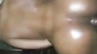 Big Booty Bouncing on Huge BBC - Ebony Teen Filled with Creampie