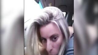 Blondie's Hot Ride - Road Head with Big Dick & Facial Finish