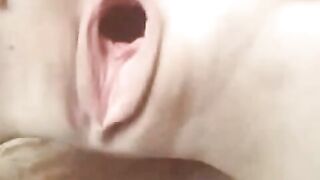 Big-Assed Babe Filled With Massive Load in Her Asshole