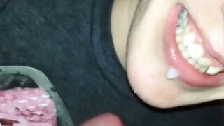 Hot Blonde Teenager Gives A Sloppy Deepthroat And Facial