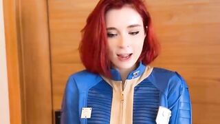 Redheaded Babe Roleplays as Vault Dweller from 'Fallout' - Sexy Costume Play