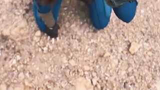 Sexy Cowgirl Rides A Huge Dick In Glamorous High Heels And Leather Outfit