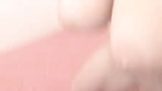 Big Boobed Babe Lives Cam Life - Sexy Brunette Teen Fingers Pussy