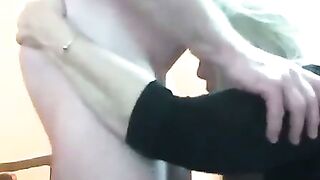 Blondie Babe with Elegant Glamour Sucks Off Her Man's Big Dick
