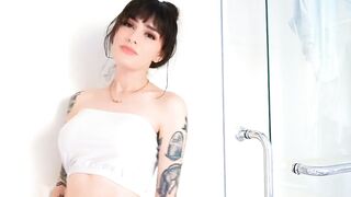 Tatted Up Babes - Sexy Curvy Girl Shows Off Her Ink While Dressing