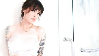 Tatted Up Babes - Sexy Curvy Girl Shows Off Her Ink While Dressing