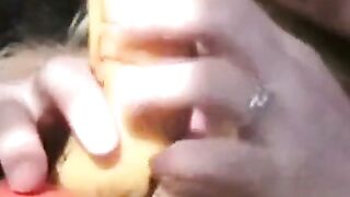 Hot German Girl Stuffs Her Ass With A Mature Man's Big Dick