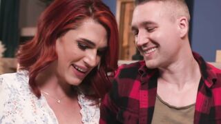 Transgender Hostess Fucks New Guest in Hot Role-Play Scenario