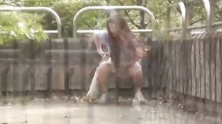 Hot Babe's Piss Play - Secret Voyuer Camera Captures Horniness
