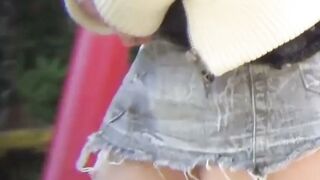 Hot Babe's Piss Play - Secret Voyuer Camera Captures Horniness