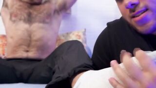 Hair-Raising Foot Worship - Old Man Jerking Off While Watching barely legal Guy