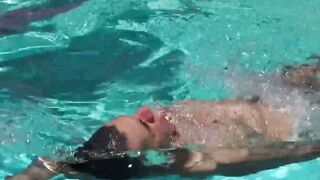 Poolside Ass-Dive Action With Sexy Couple - Alex Chu & Rica Trujjolo