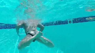 Poolside Ass-Dive Action With Sexy Couple - Alex Chu & Rica Trujjolo