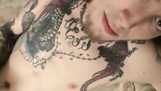 Blinx gets dick out and strokes up a thick creamy load