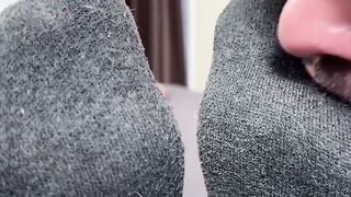 Foot Worship - Old Man Fetishizes barely legal Athlete's Feet