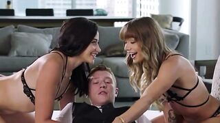 Anal Threesome Heaven #1: Three Beautiful Girls Share One Lucky Guy's Ass