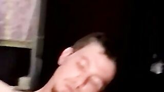 Tattooed Dadbod Throats a Black Guy's Big Cock