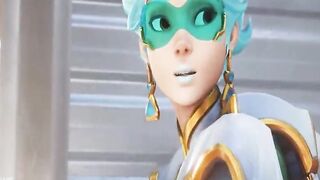 Atlantic Tracer From The Game Overwatch Receives a Facial Cummed (KreiSake)