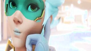 Atlantic Tracer From The Game Overwatch Receives a Facial Cummed (KreiSake)