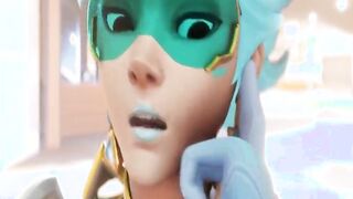 Atlantic Tracer From The Game Overwatch Receives a Facial Cummed (KreiSake)